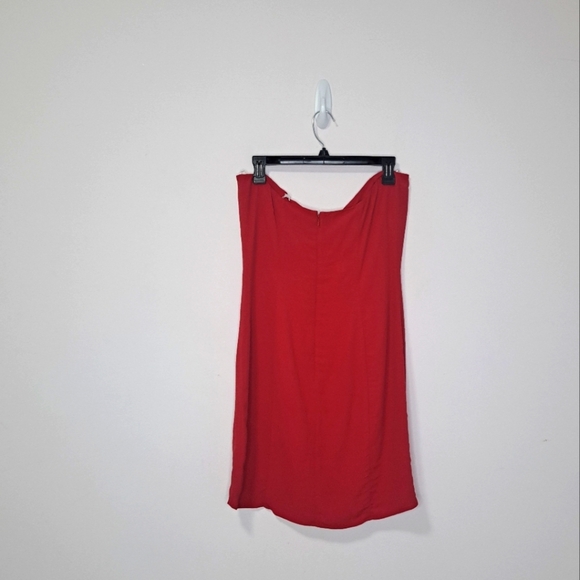 Reformation Neve Strapless Mini Dress Red 8 NWT - Picture 6 of 11
